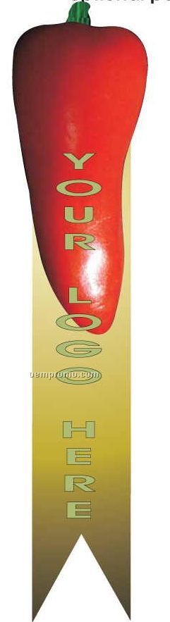 Red Chili Pepper Bookmark W/ Black Back