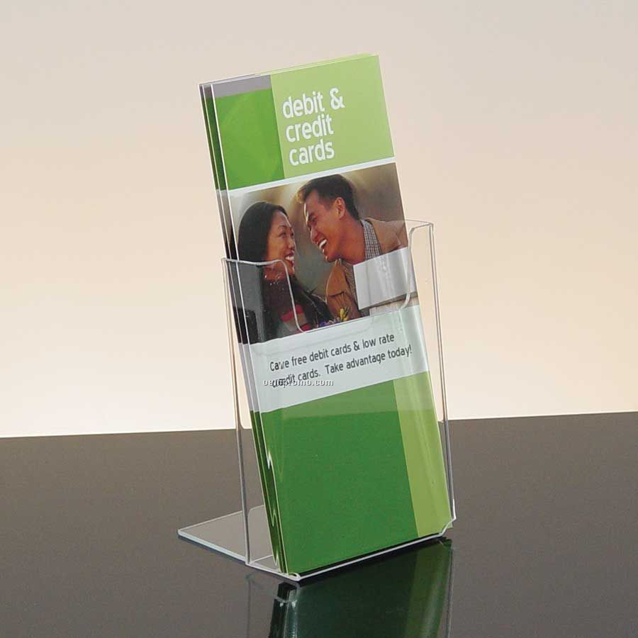 Single-pocket Clear Acrylic Brochure Holder