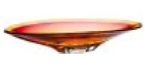 Vision Pink & Amber Glass Dish By Goran Warff