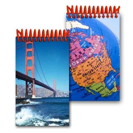 3d Lenticular Mini Notebook Stock/San Francisco / N. America Map (Blanks)