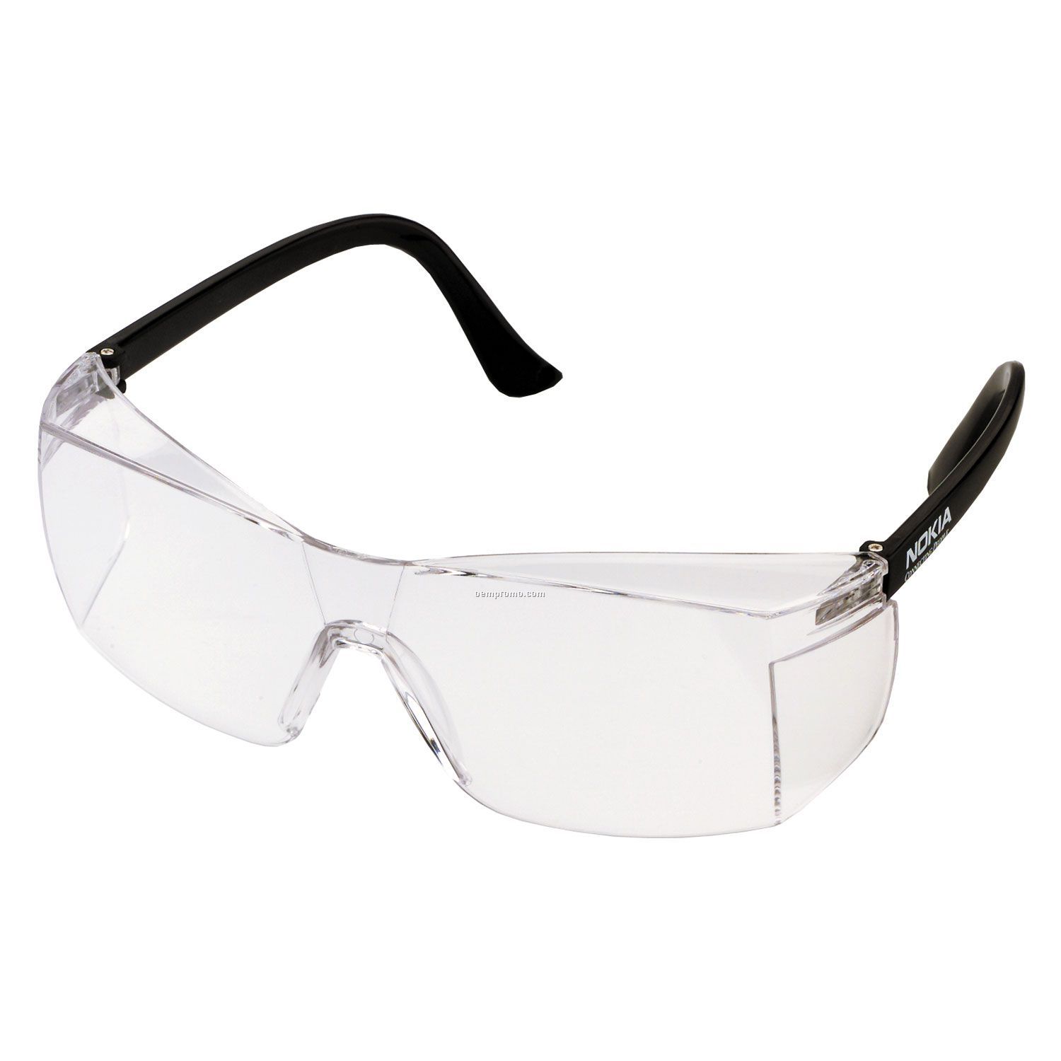 Chissel Black Temple Safety Glasses W/ Clear Lens