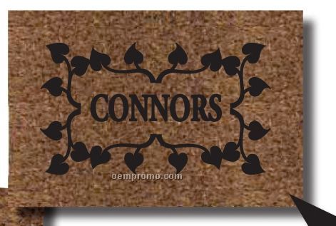 Cocoa Brush Rug W/ 1 Color Flocked Imprint - 2'x3'