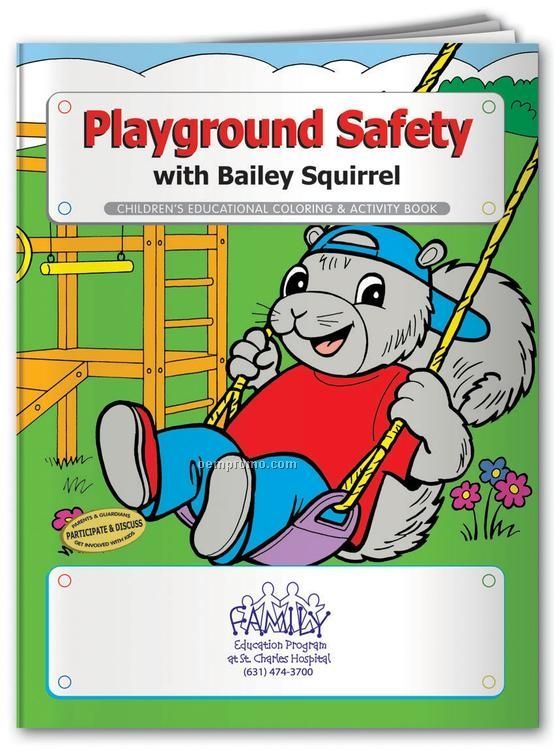 Fun Pack Coloring Book W/ Crayons - Playground Safety With Bailey Squirrel