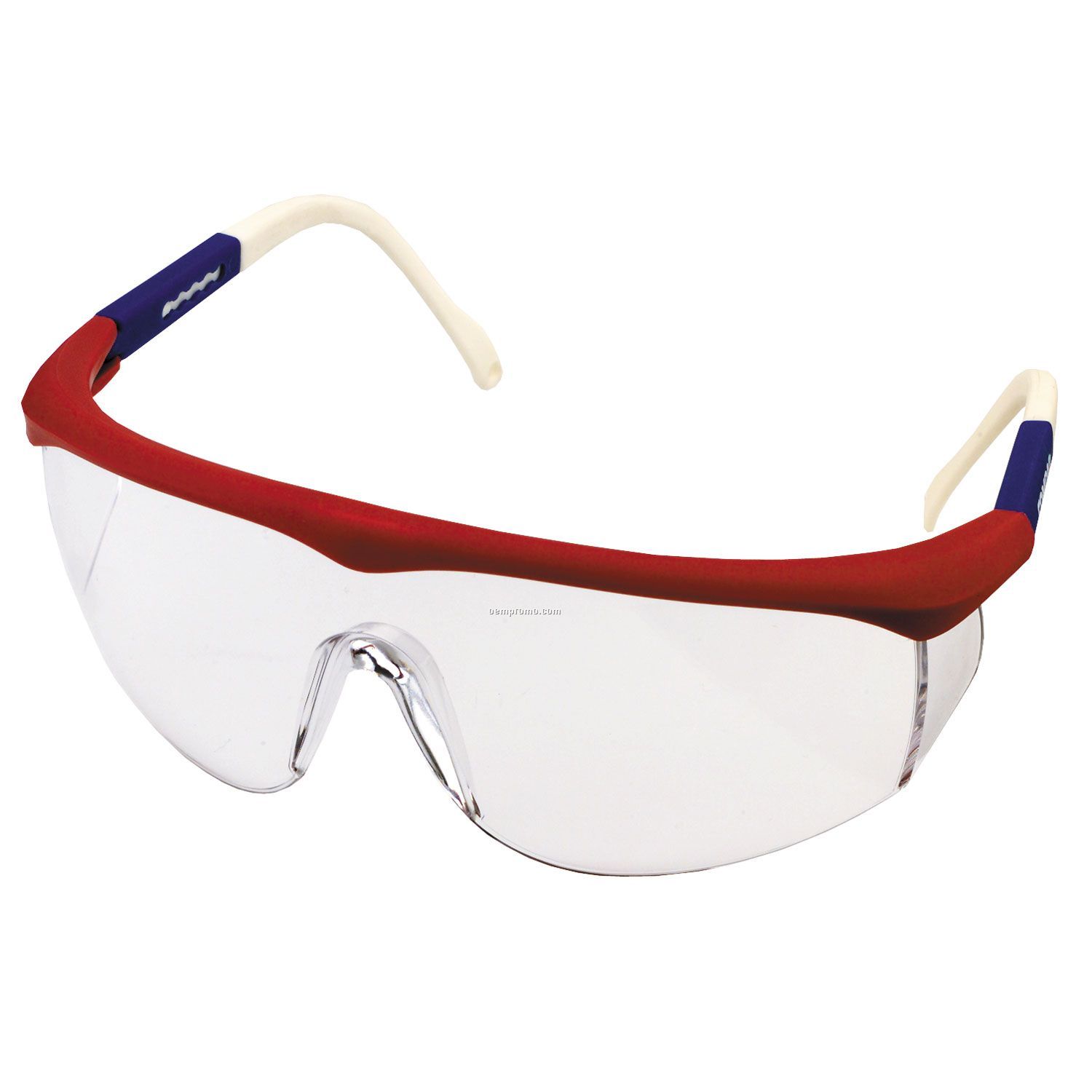 Red White & Blue Hero Safety Glasses W/ Clear Lens - 3 Day Service