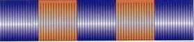 100' Blue & Orange Metallic Hula Streamer