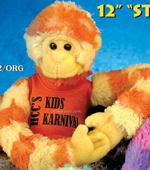 12" Clingers Orange Stripe Monkey