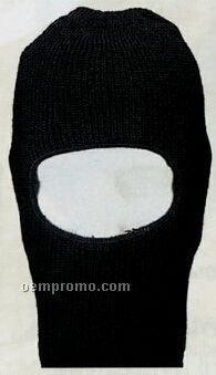 Black Wintuck 1-hole Acrylic Face Mask