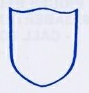 Die Cut Shield "B" Blank Patch Merrowed (3-1/2"X4")