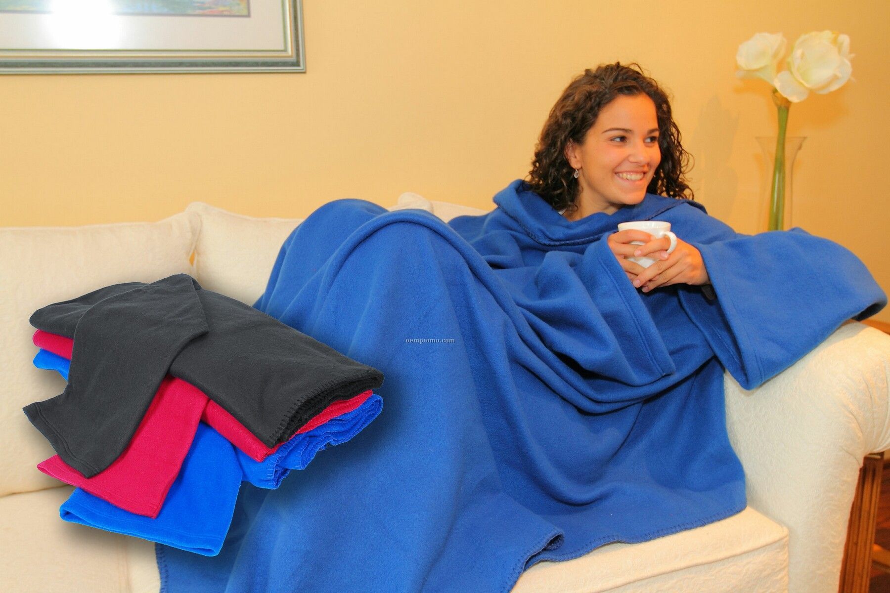 Fleece Sleeve Blanket - Royal