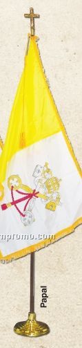 Religious Papal Indoor Flag Sets (3'x5')