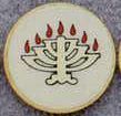 7/8" (Religious Menorah) Medallion Stock Kromafusion X-large Pin W/ Insert