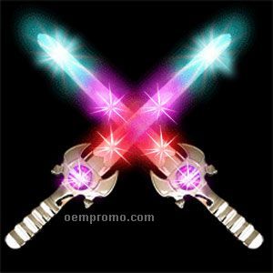 Light Up Chrome Spinning Sword