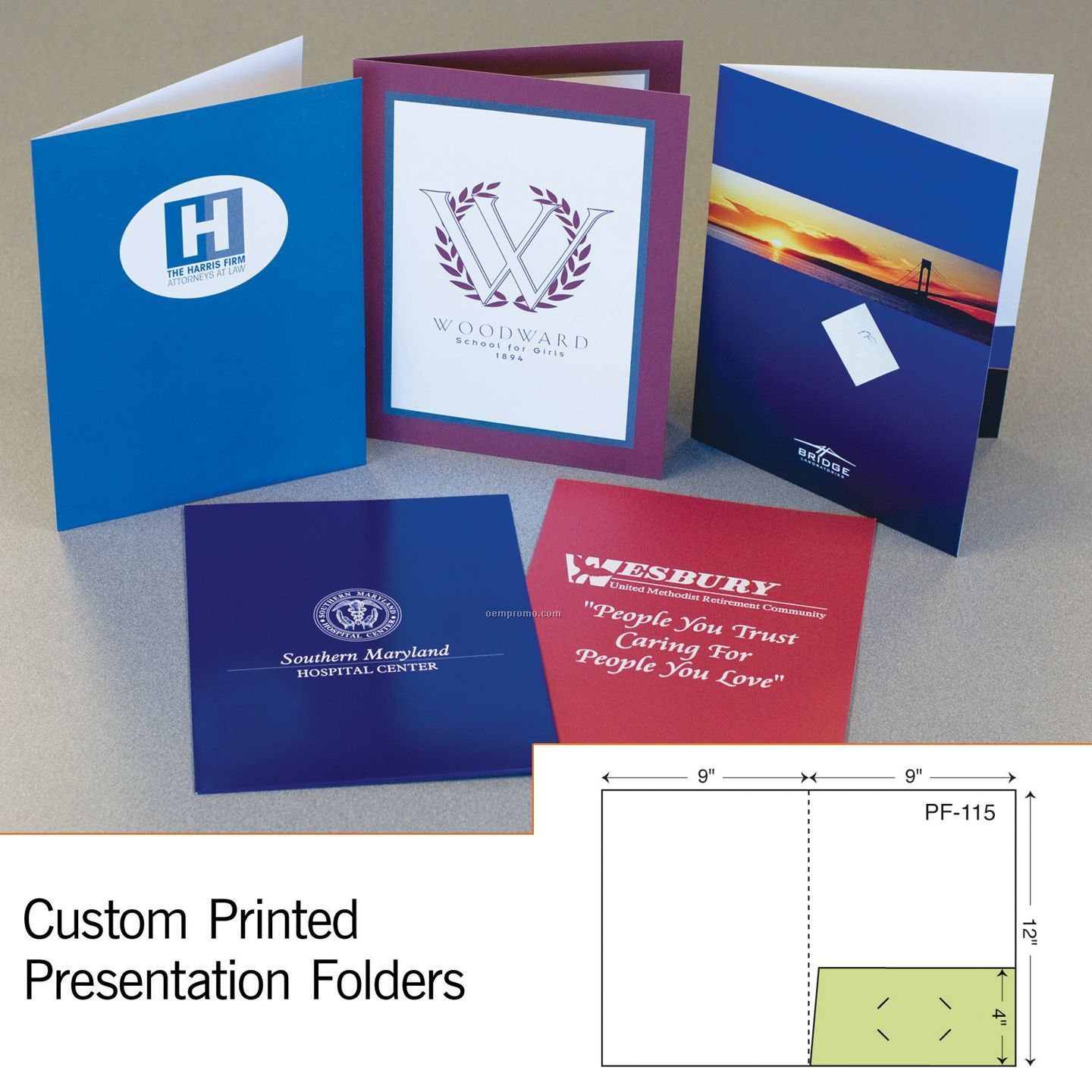 Presentation Folder With Glued Right Pocket