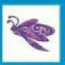Stock Temporary Tattoo - Purple Tribal Dragonfly 2 (1.5"X1.5")