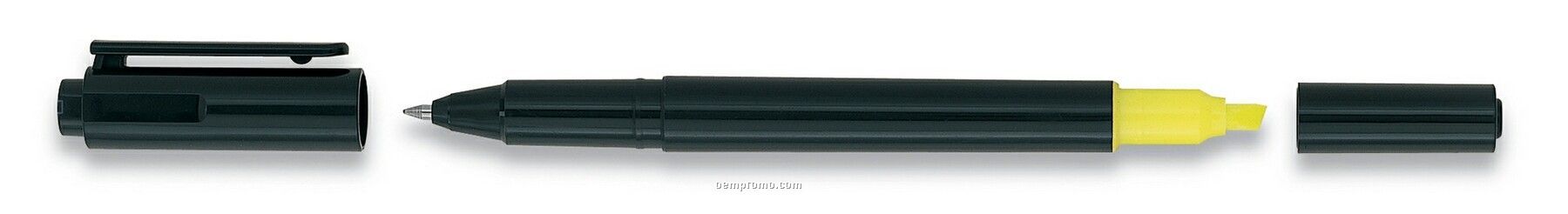 Uniball Combi Black/ Black Ink Ball Pen/ Highlighter
