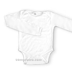 White Infant Long Sleeve 1 X 1 Rib Knit Onesie 3-pack