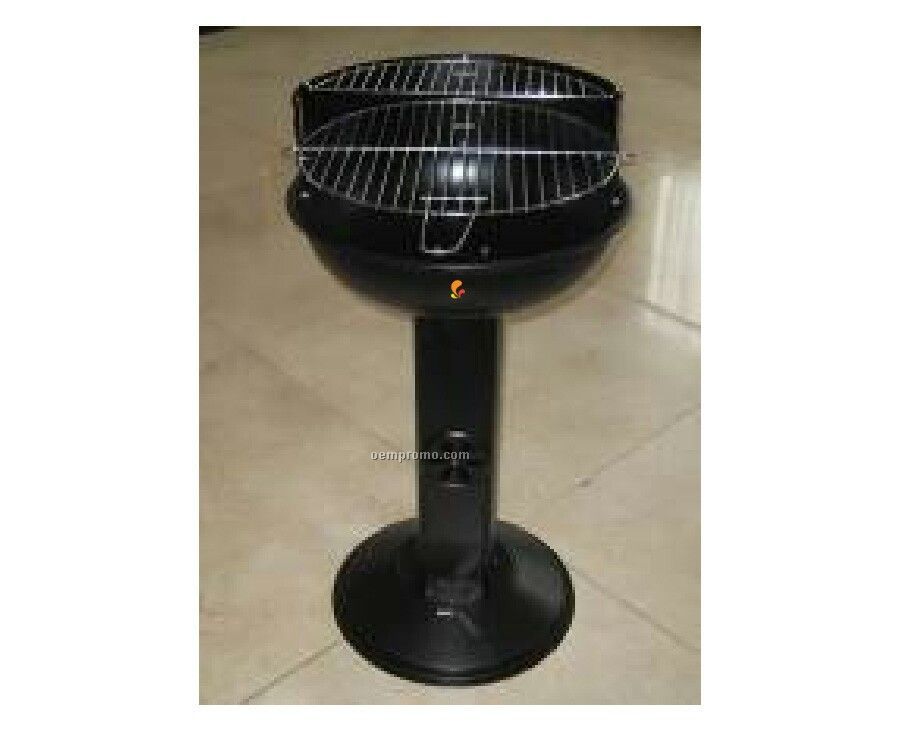 Black Pedestal Style Barbecue Grill