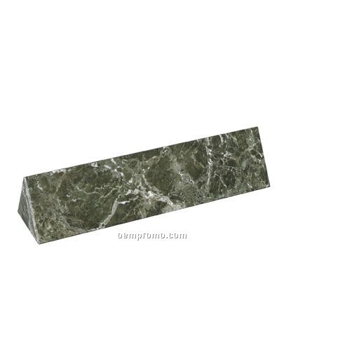 Blank Triangle Name Plate Bar - Jade Leaf Green