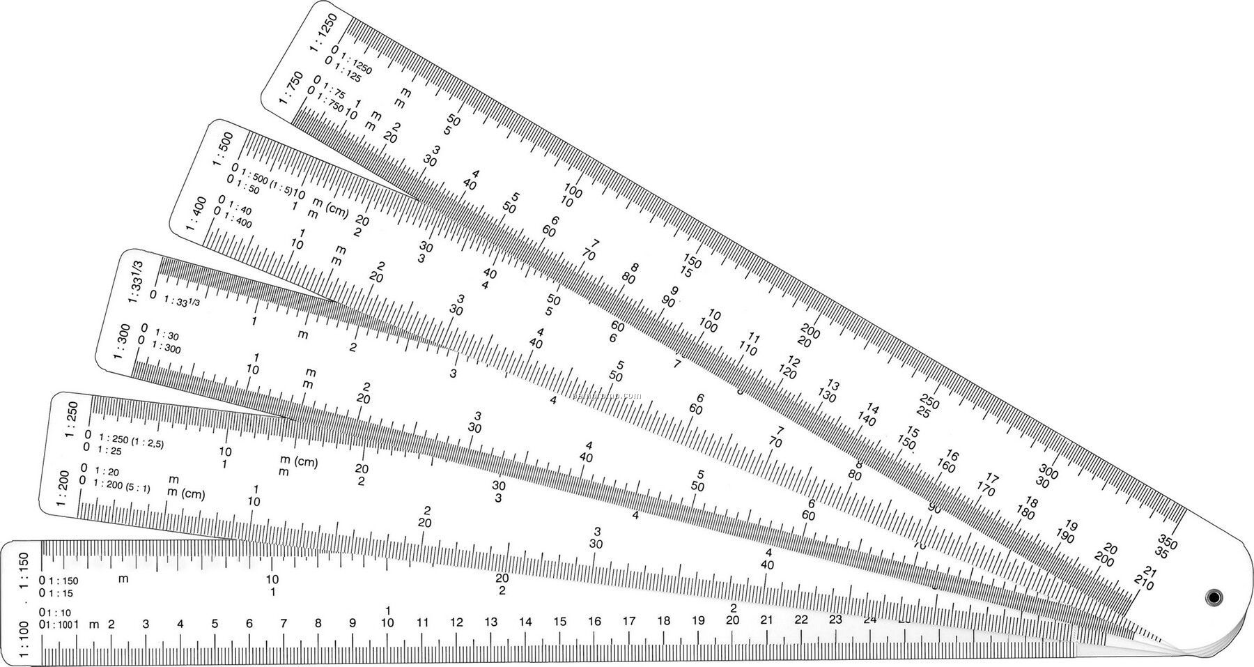 Fan Reduction Ruler 12'' - Architectural