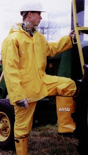 Yellow Rainsuit With Attached Hood (S-2xl)
