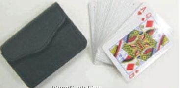Black Playing Card Pouch W/ Cards