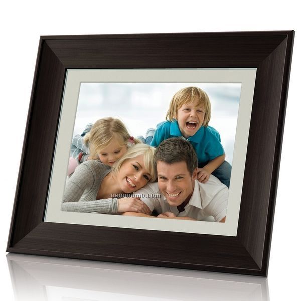 10.4 Digital Photo Frame With Mp3 Player - Wooden Frame
