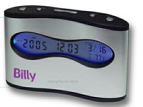 Metal Calendar Alarm Clock W/ El Backlight & Jumbo Display