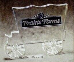 Acrylic Paperweight Up To 20 Square Inches / Covered Wagon
