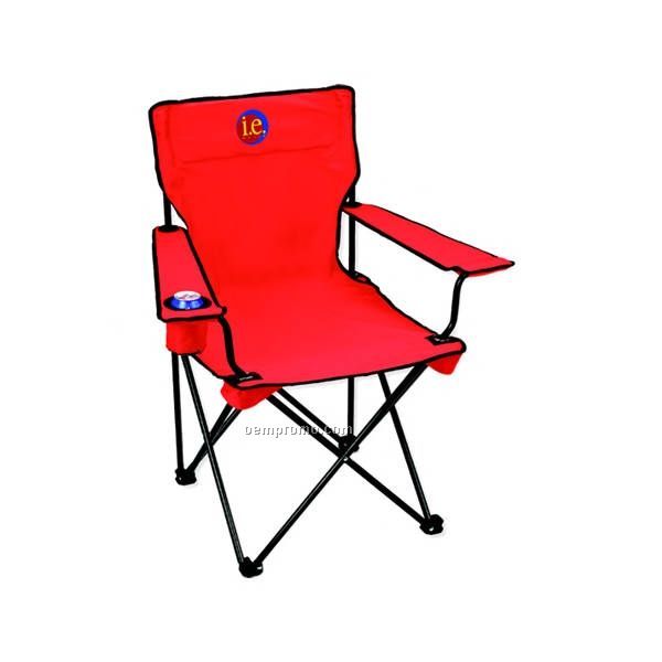 Folding Chair W/Can Holder