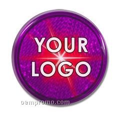 Purple Round Light Up Reflector W/ Red LED
