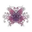 Stock Temporary Tattoo - Pink & Purple Butterfly (1.5