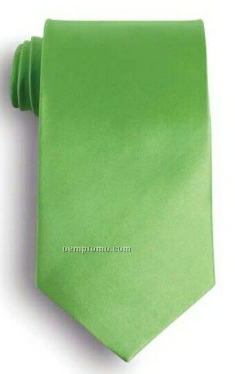 Wolfmark Solid Series Lime Green Polyester Satin Tie