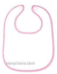 9-1/4"X13" Terry Cotton Baby Bib W/ Clear Pvc Front Lining - Back Closure