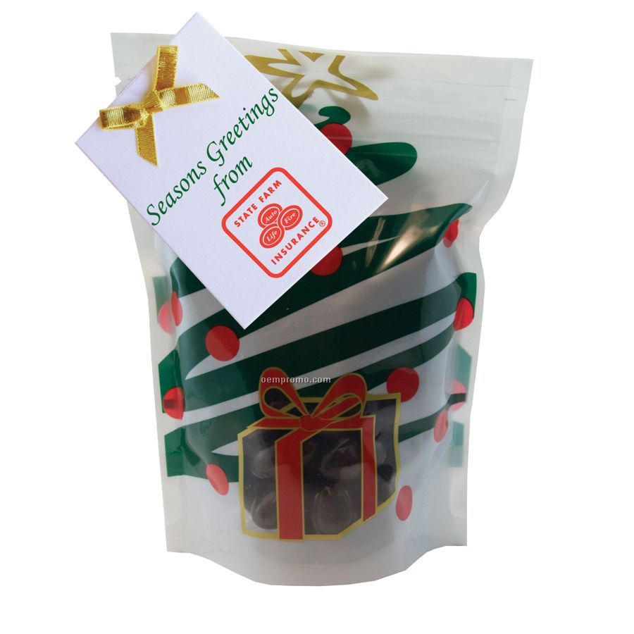 Holiday Tree Large Window Bag With Chocolate Almonds