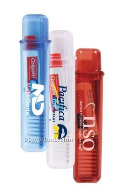 Travel Toothbrush & Colgate Toothpaste