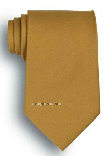 Wolfmark Solid Series Vegas Gold Polyester Satin Tie