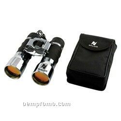 16x32 Chrome Plated Binoculars With Ruby Lenses And Case