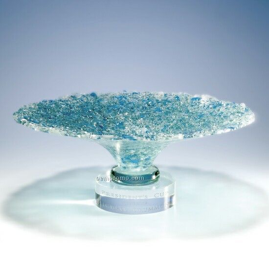 Aquamarine Kaleidoscope Glass Dish Award