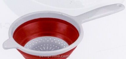 Green Collapsible Hand Strainer (1 1/2 Quart)