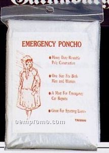 Rain Poncho W/ Deluxe Case - Clear Poncho