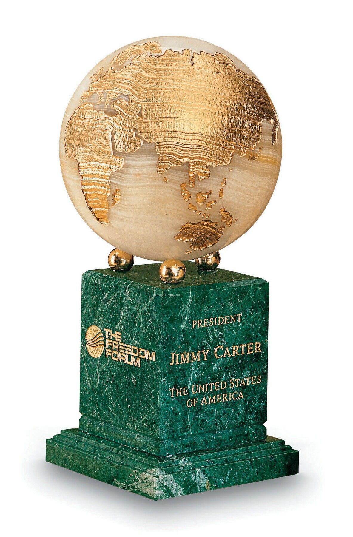 Large Cosmos Globe Award (Green Marble)