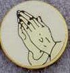7/8" (Praying Hand) Medallion Stock Kromafusion X-large Pin W/ Insert