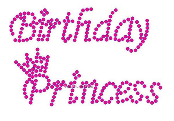 Birthday Princess Rhinestone Transfer