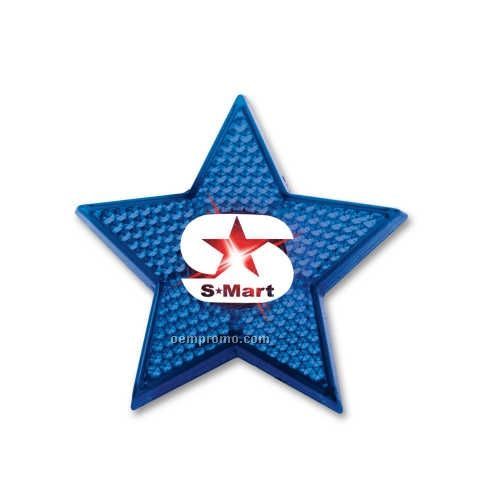 Blue Star Light Up Reflector W/ Red LED