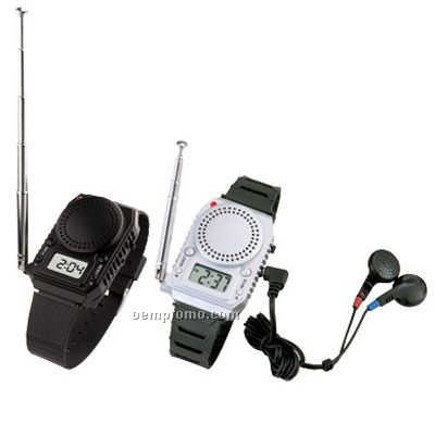 FM Watch Radio W/Built In Speaker And Alarm Clock