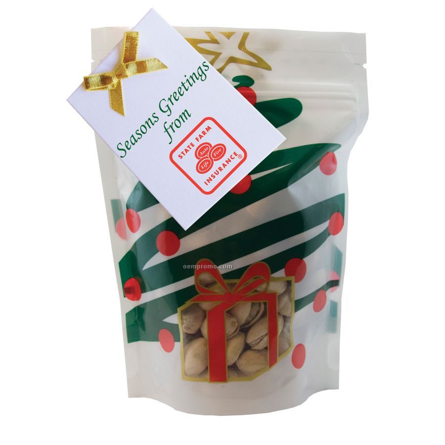 Holiday Tree Large Window Bag With Pistachios