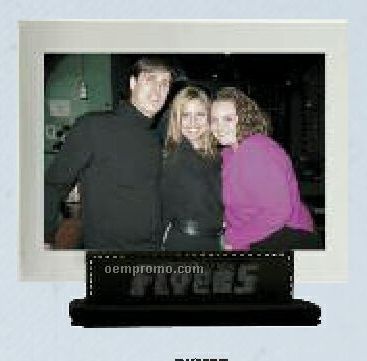 Black Magnetic Leather Based Entrapment (Holds Up To A 5"X7" Photo)