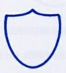 Die Cut Shield "D" Blank Patch Merrowed (2-5/8"X2-7/8")