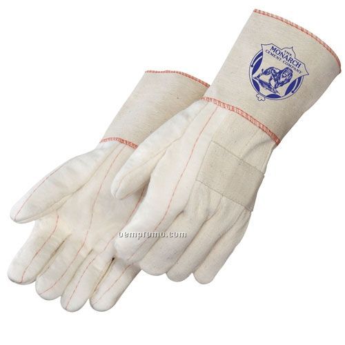Heavy Duty Hot Mill Canvas Gloves W/ Burlap Lining (Large)