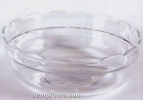 Fluted Plastic Scalloped Edge Bowl